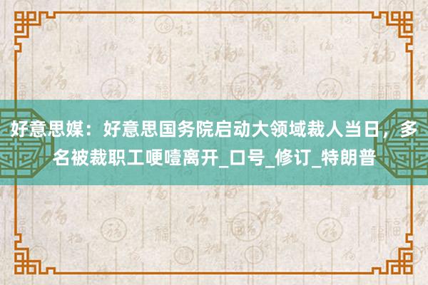好意思媒：好意思国务院启动大领域裁人当日，多名被裁职工哽噎离开_口号_修订_特朗普