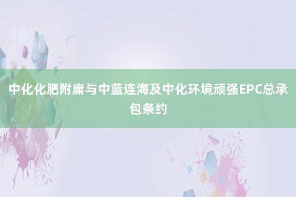 中化化肥附庸与中蓝连海及中化环境顽强EPC总承包条约