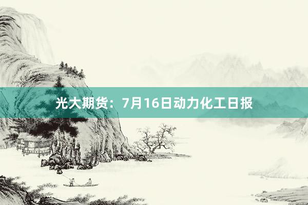 光大期货：7月16日动力化工日报