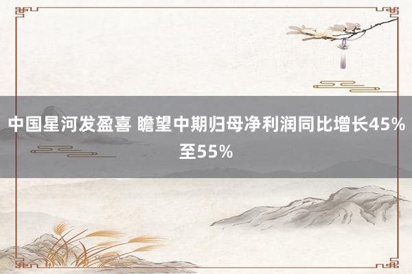中国星河发盈喜 瞻望中期归母净利润同比增长45%至55%