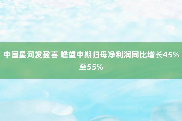 中国星河发盈喜 瞻望中期归母净利润同比增长45%至55%