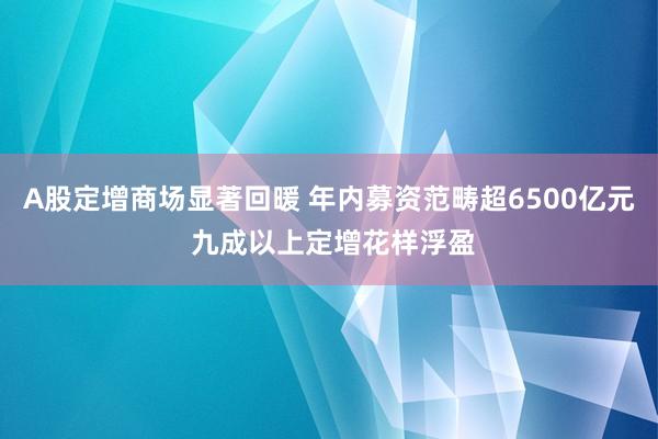 A股定增商场显著回暖 年内募资范畴超6500亿元 九成以上定增花样浮盈