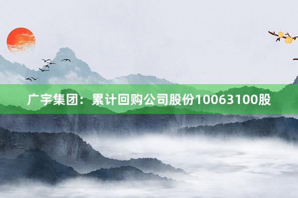 广宇集团：累计回购公司股份10063100股
