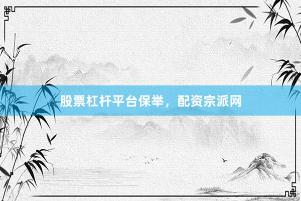 股票杠杆平台保举，配资宗派网