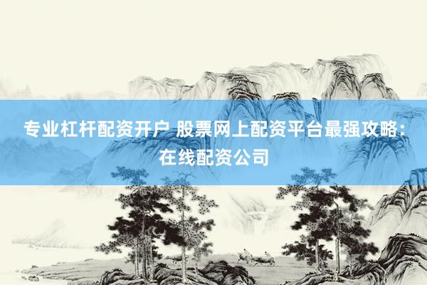 专业杠杆配资开户 股票网上配资平台最强攻略：在线配资公司