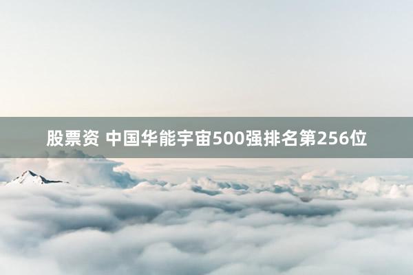 股票资 中国华能宇宙500强排名第256位
